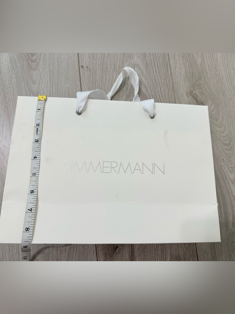 Zimmermann White Paper Shopping Tote Bag